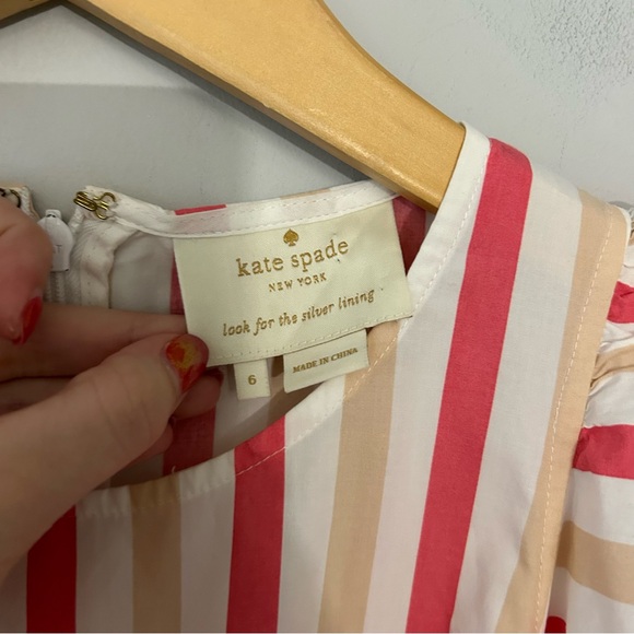 Kate Spade Stripe Poplin Midi Dress - Picture 5 of 7